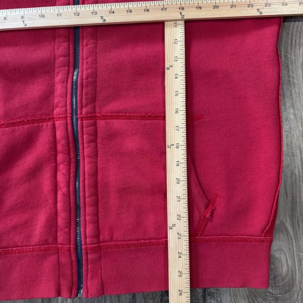 Polo Ralph Lauren Full Zip Fleece Hoodie Red Pony Mens Large L Sweatshirt Preppy